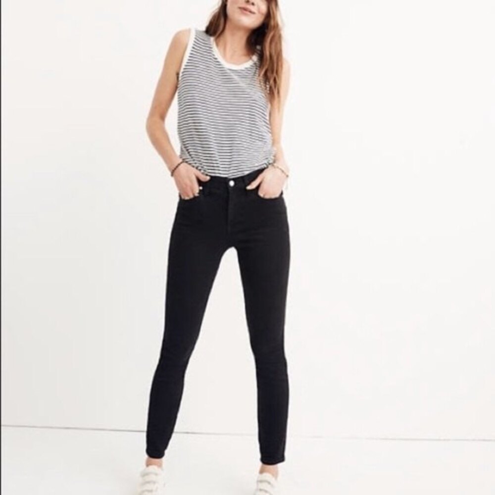 Madewell 9" High-Rise Skinny Jeans Black Frost 26